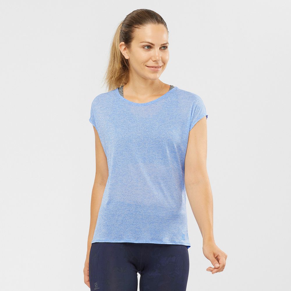 T-Shirts Salomon Femme Marina - Salomon XA SLEEVE TECH W - France (0751-PHQEL)